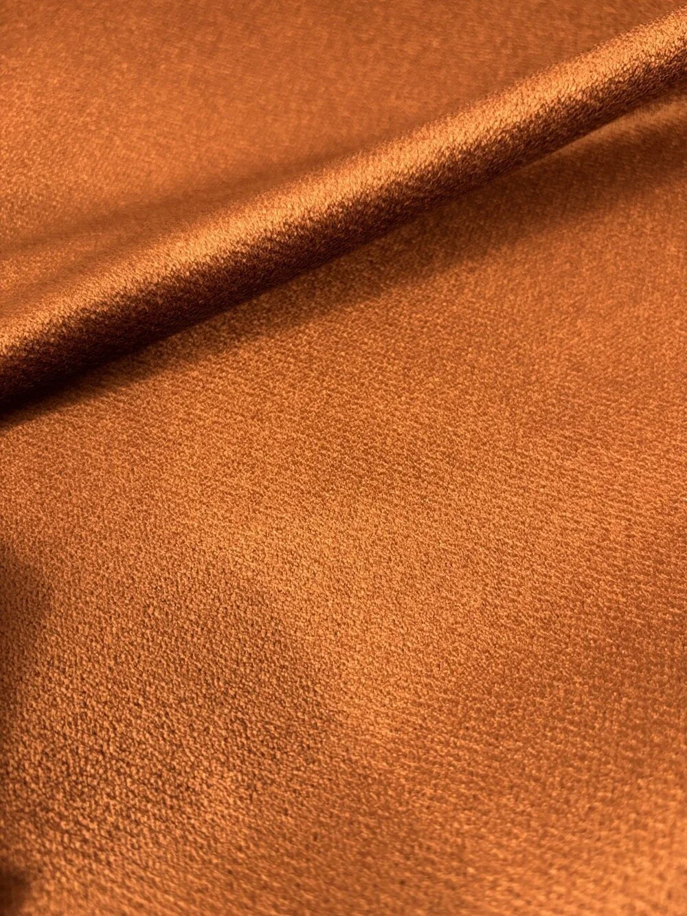 VALLEY FORGE Kat Teddy Rust Orange Boucle Upholstery Fabric 57